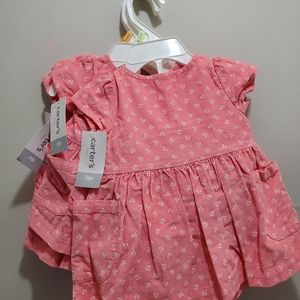 New NB baby girl dress 2pc